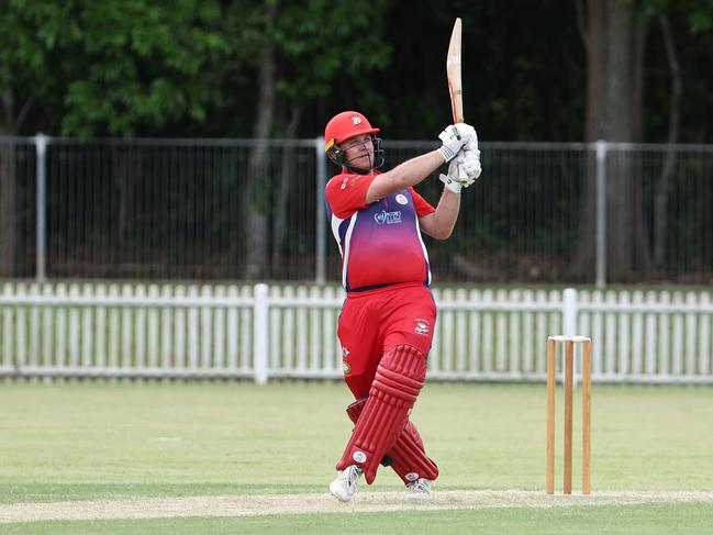 Jack West bats for Mulgrave in the Cricket Far North first grade match between the Mulgrave Cricket Club and Atherton Cricket Club, held at Walker Road sports precinct, Edmonton. Picture: Brendan Radke