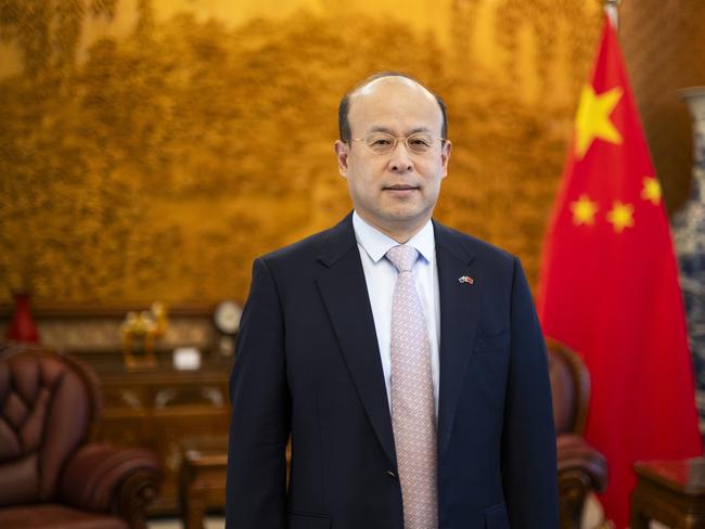 CANBERRA, AUSTRALIA - December 24, 2024: Chinese Ambassador to Australia Xiao Qian at the Embassy of the People's Republic of China in Canberra. Picture:  Martin Ollman