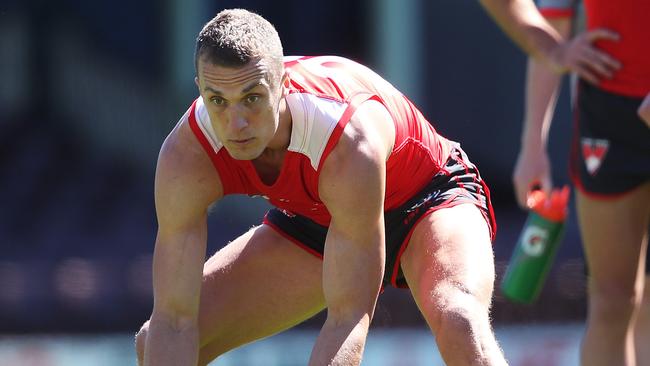 Ted Richards at Sydney Swans training. Picture. Phil Hillyard