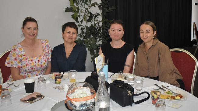 Monique Rashford, Jess Towns, Maggie Fisher and Marni Lang at Zonta Roma's International Women's Day Breakfast 2023. Picture: Chloe Cufflin.