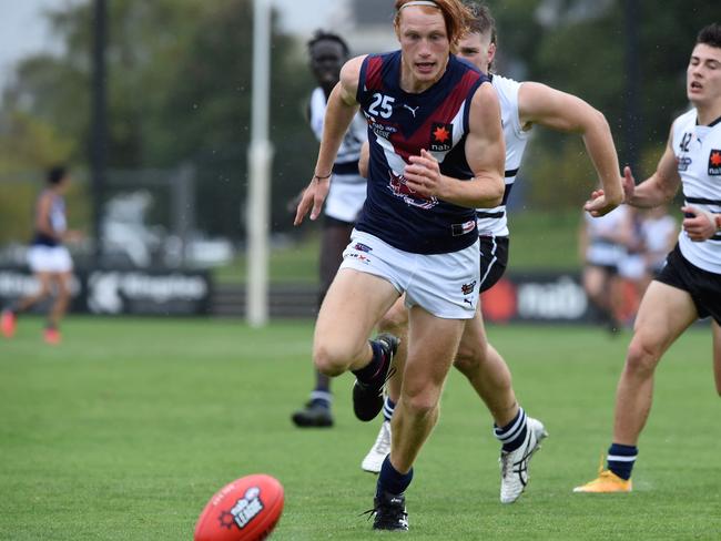 NAB League Boys: Northern Knights v Sandringham Dragons at Preston City Oval. Oliver Lowe chases the ball. Picture: Steve Tanner