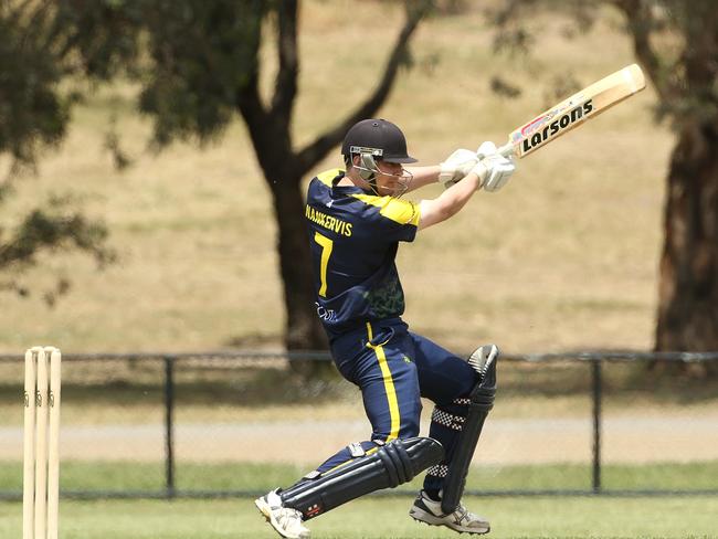 Callum Nankervis on the attack for Plenty Valley. Picture: Hamish Blair