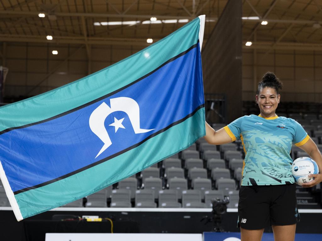 Maryke Babia will be the first Torres Strait Islander to represent the Black Swans when she takes part in the PacificAus Netball series in Brisbane this week. Picture: Netball Australia