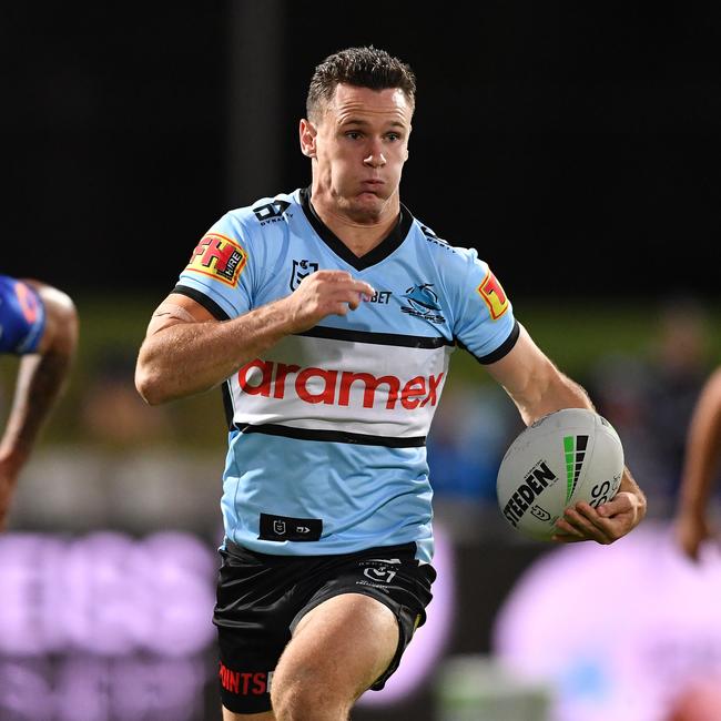 Connor Tracey can cover a few backline spots for the Sharks. Picture: Robb Cox/NRL Photos