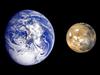 This composite image, from NASA Galileo and Mars Global Survey orbiters, of Earth and Mars was created to allow viewers to gain a better understanding of the relative sizes of the two planets. Picture: NASA/JPL