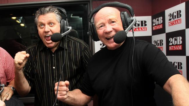 Ray Hadley and Bob Fulton are stepping down from the Continuous Call Team after 32 years on air together. Picture: Melanie Russell