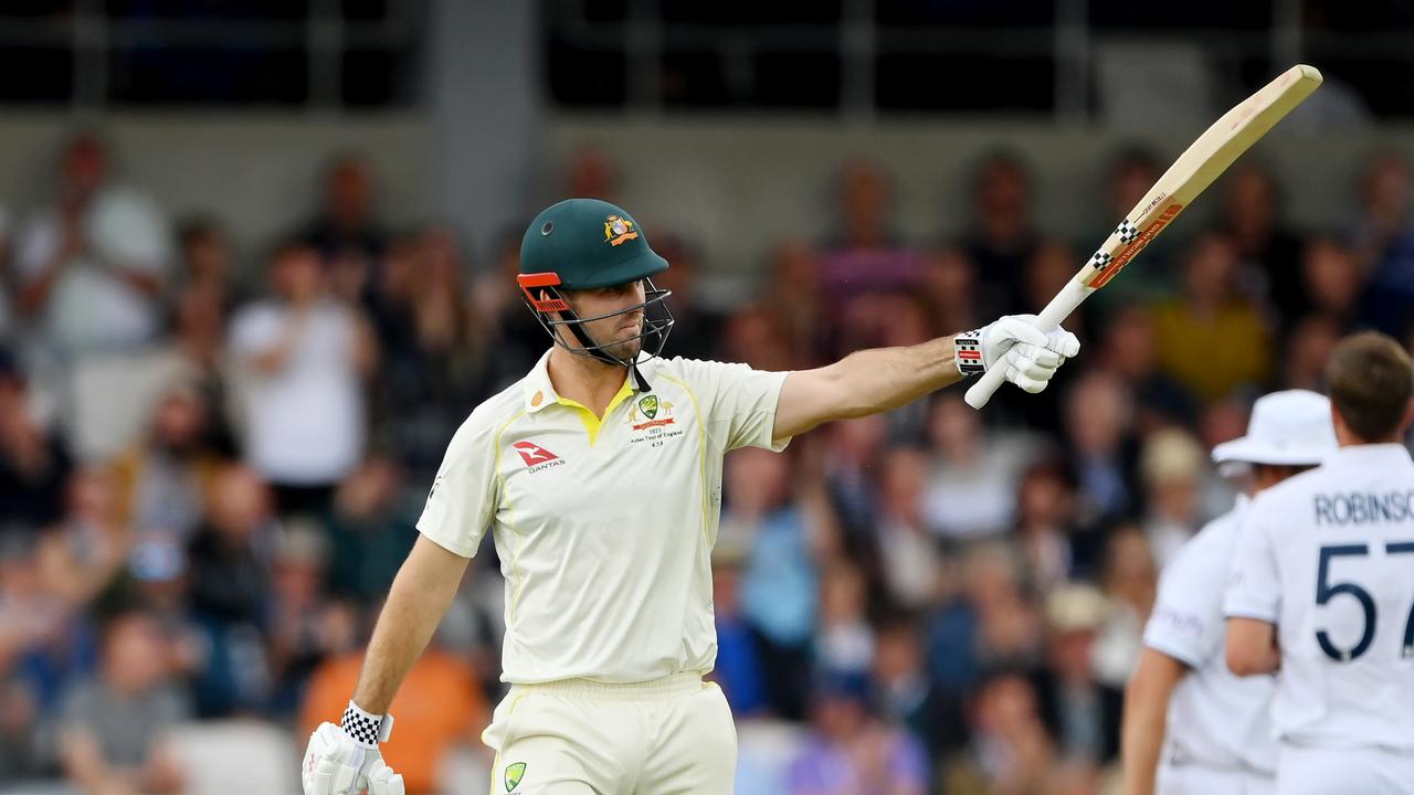 Mitchell Marsh stood up when his country needed him, with a magnificent century. Picture: Getty