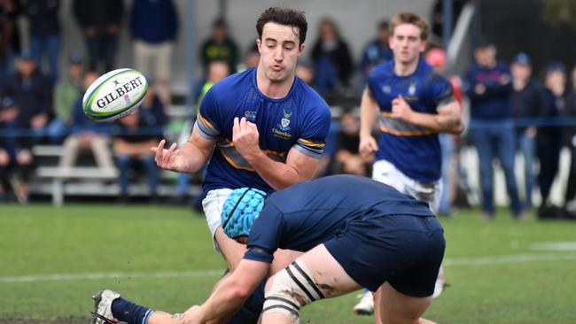 GPS first XV rugby between Churchie and Brisbane Grammar School.. Picture, John Gass