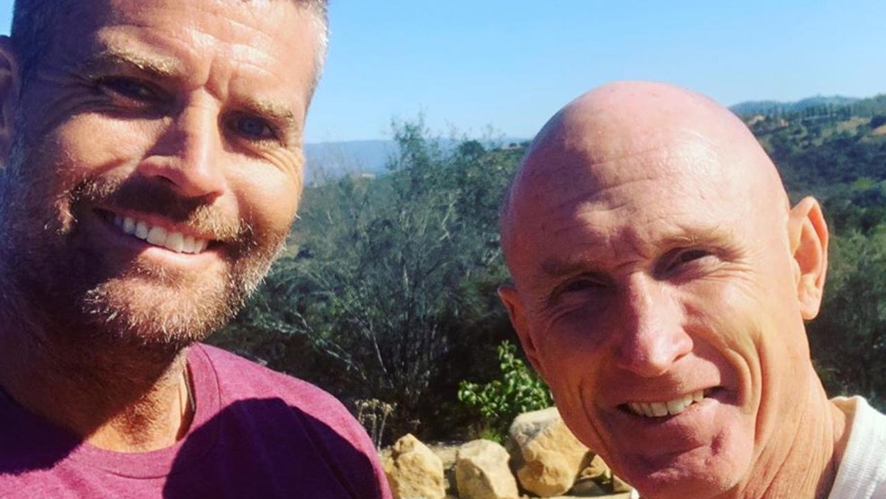 Pete Evans in a selfie with anti-vaxxer Paul Chek. Picture: Instagram