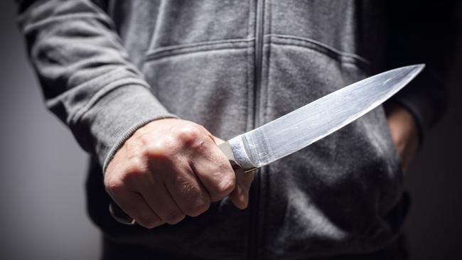 The man allegedly threatened his grandchild with a knife