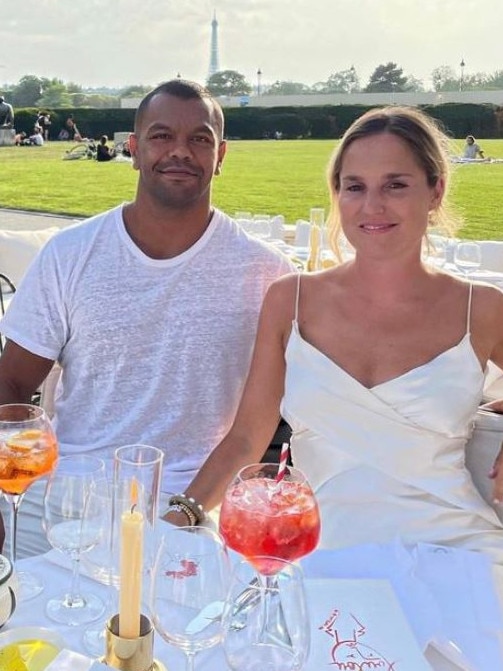 Kurtley Beale with his wife Maddi.