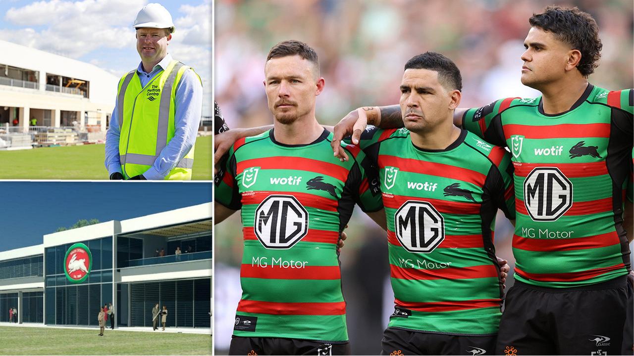 While the future has arrived for South Sydney in the form of its $57 million centre of excellence, of more importance is the future of the club’s big three superstars. Picture: Tim Hunter