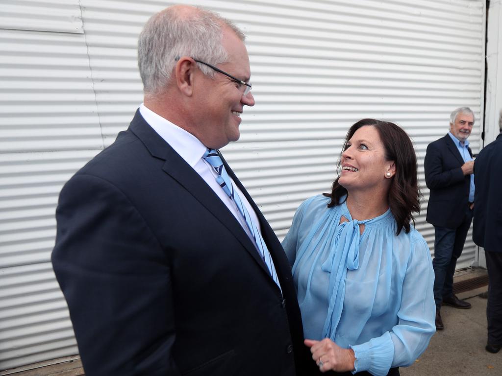 The PM with his wife Jenny in Launceston, Tasmania. Picture: Gary Ramage