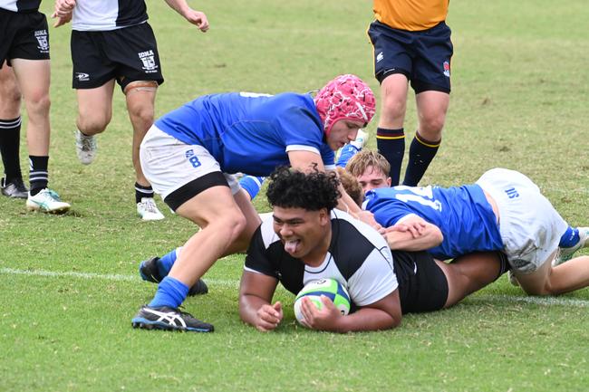 Hopo Leota. AIC First XV rugby union between Iona College and St Edmund's College. Saturday May 4, 2024. Picture, John Gass