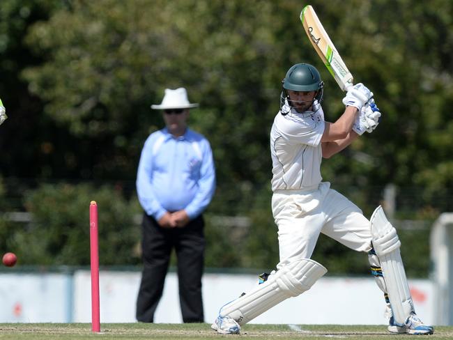 Paul Gloury plays a cut shot. Picture: Chris Eastman/AAP