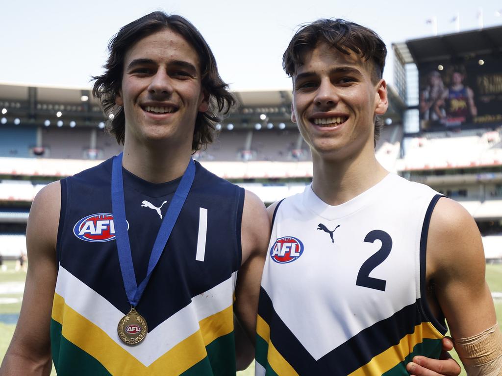 Ben and Lucas Camporeale. Picture: Daniel Pockett/AFL Photos/via Getty Images