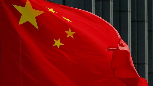 The wrong Chinese flag has been used in Rio and organisers are scambling for a replacement. Picture: AFP PHOTO / STR