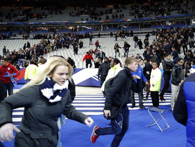 The Stade de France attack in 2015. Picture: AP