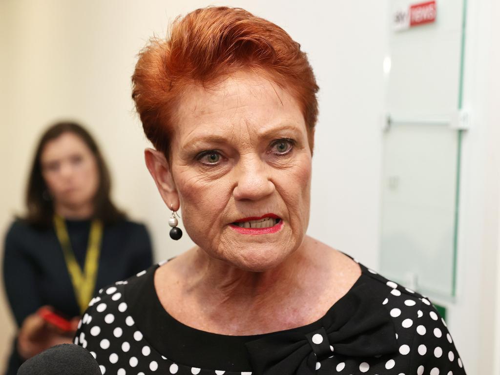 Pauline Hanson has demanded Scott Morrison apologise to Christine Holgate. Picture: NCA NewsWire / Gary Ramage