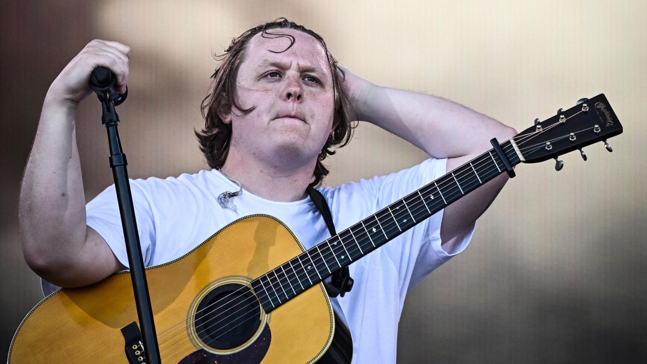 Fans swelled in voice to support Lewis Capaldi when he struggled during his Glastonbury set. Picture: Oli Scarff / AFP