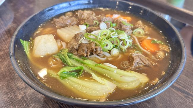 Beef brisket with rice noodle soup at Rice Paper Vietnamese Cuisine in Eight Mile Plains.