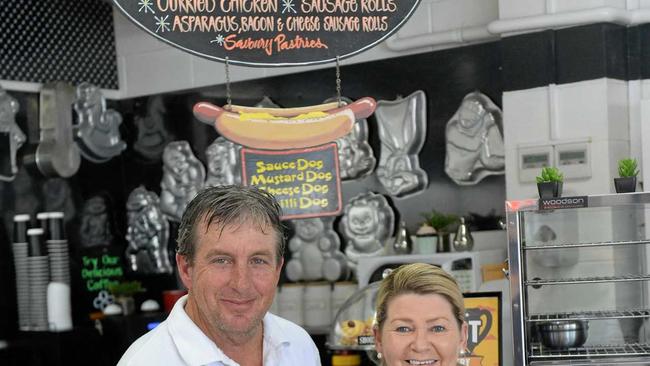 Kerry and Barb Moffat have been serving prize winning bakery goods at Gracemere for 26 years. Picture: Jann Houley