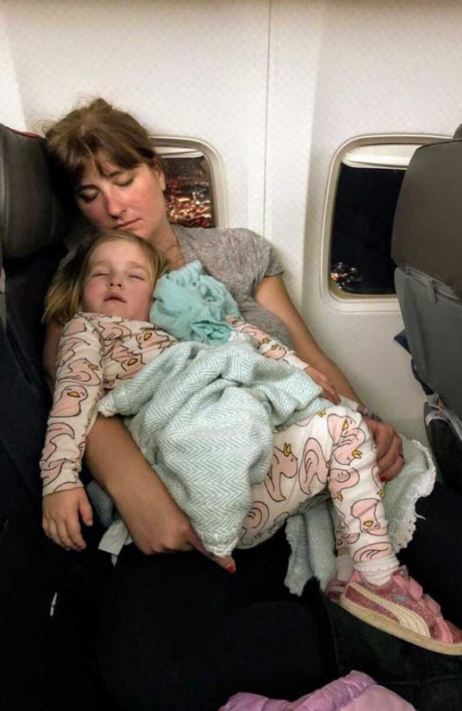 Sara and her family were forced to fly from Los Angeles to Chicago several times for treatment. Picture: Supplied