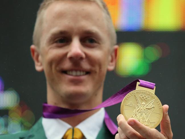 Jared Tallent presented with his Gold Medal for the 50km Walk