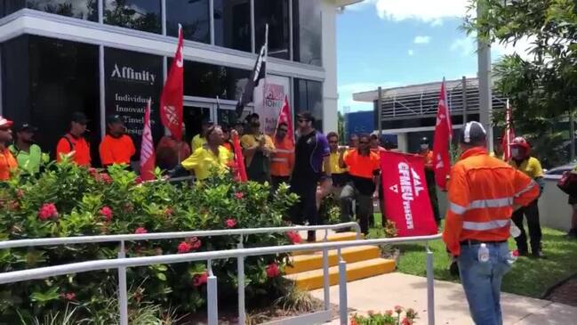 CFMEU protest in Cairns