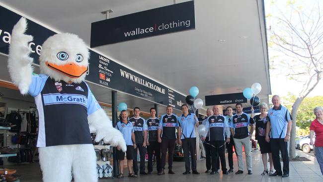 The Ballina Seagulls Rugby League Club's mascot in River St in the lead-up to the club hosting its third consecutive grand final on 2015. Photo Graham Broadhead