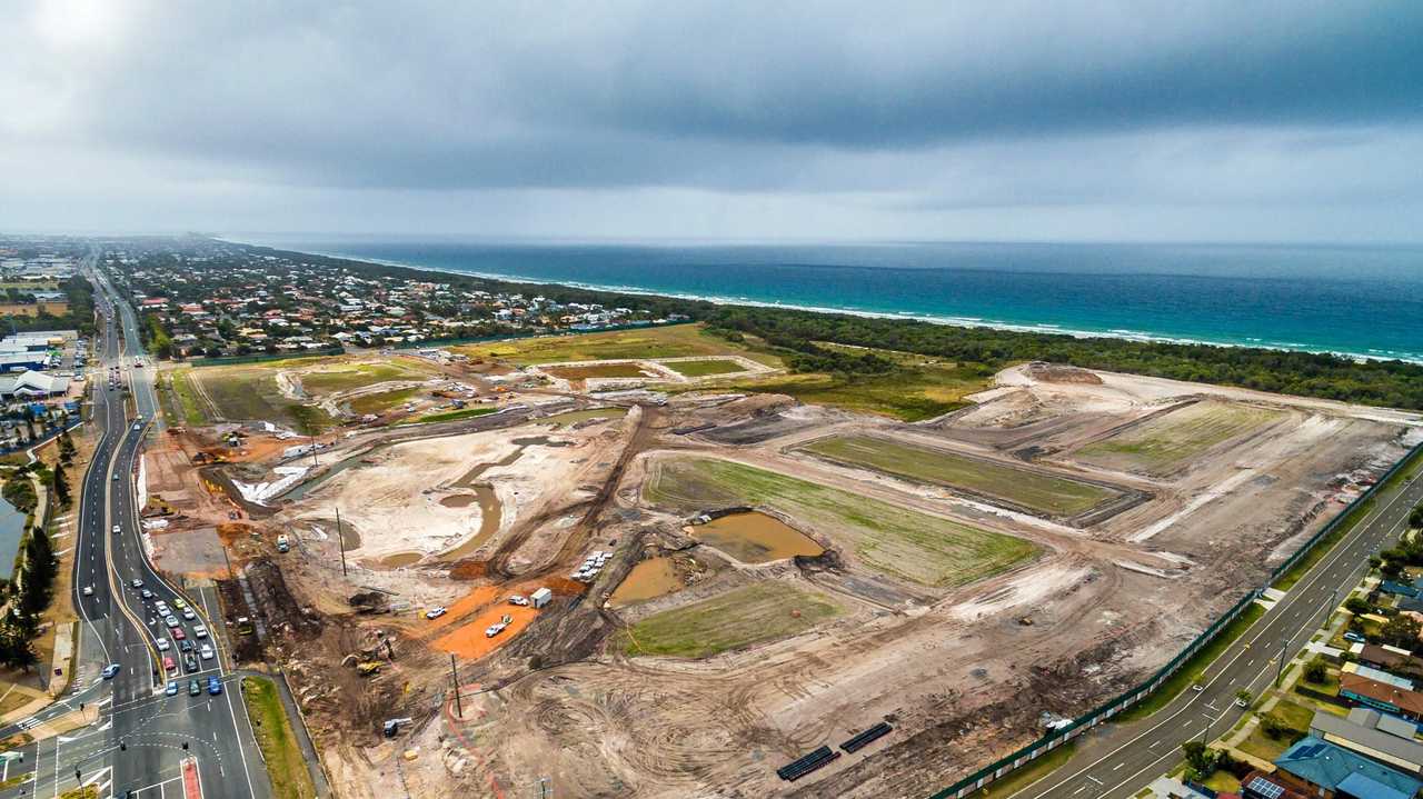 UNDERWAY: Eartworks and infrastructure works are ongoing at the Bokarina Beach site, with construction on homes set to begin this year. Picture: Contributed