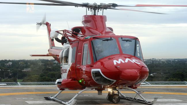 A man is being treated for injuries at Morgan Caravan Park. Picture: Keryn Stevens