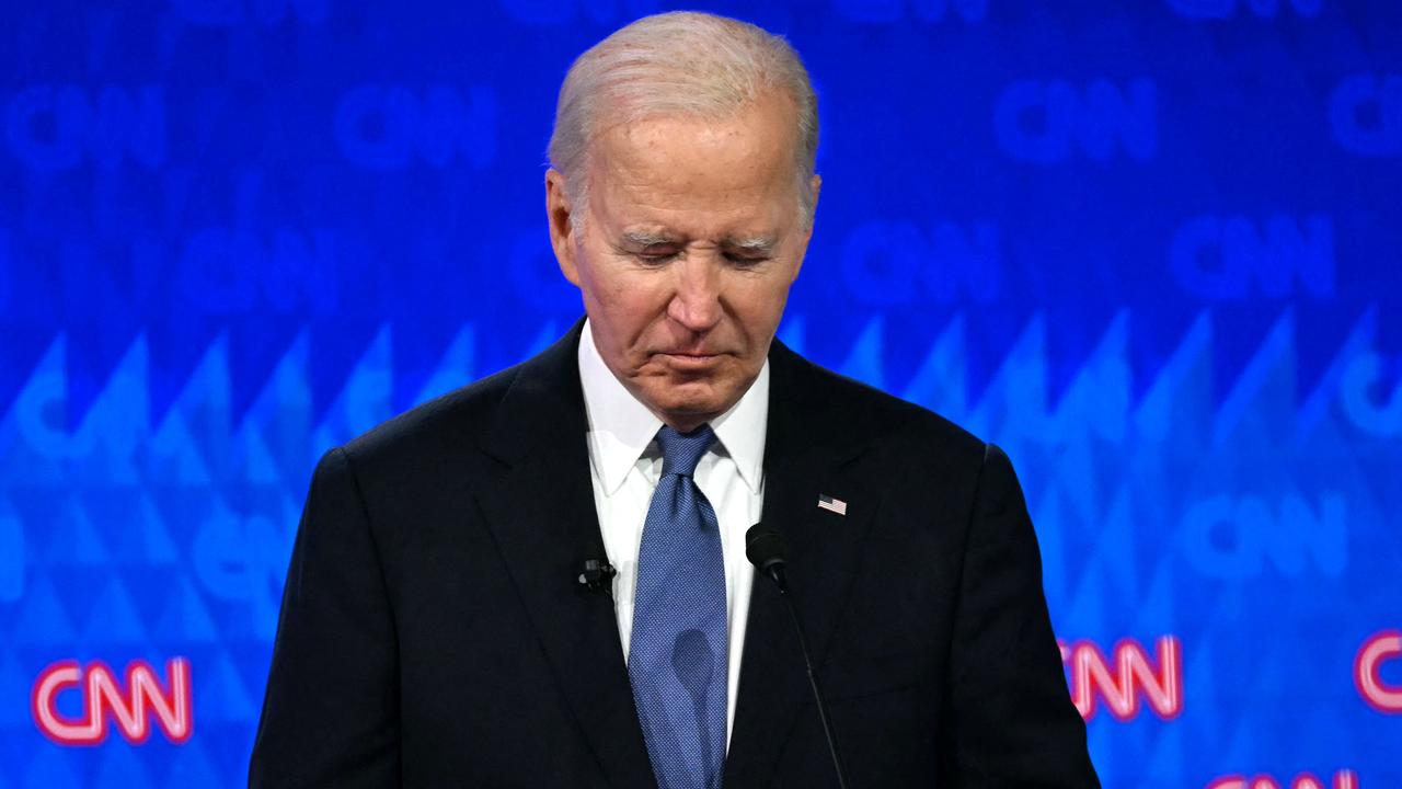 US President Joe Biden during the first presidential debate of the 2024 elections last month. Picture: Andrew Caballero-Reynolds/AFP