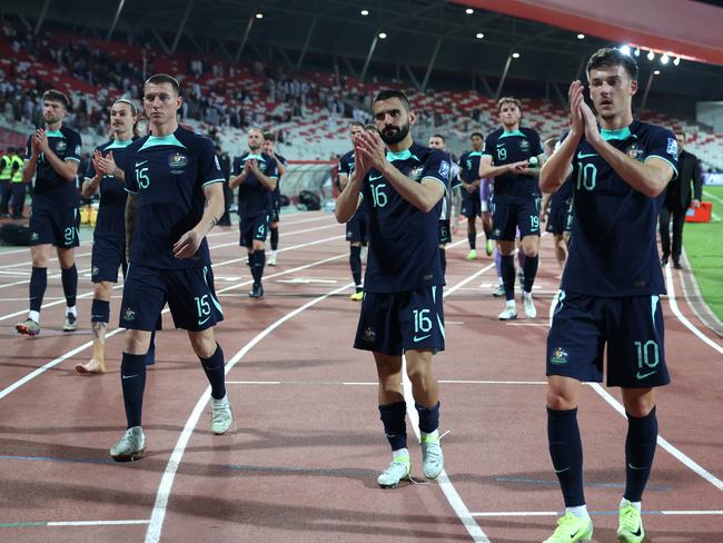 The Socceroos drew 2-2 with Bahrain. Picture: Christopher Pike/Getty Images