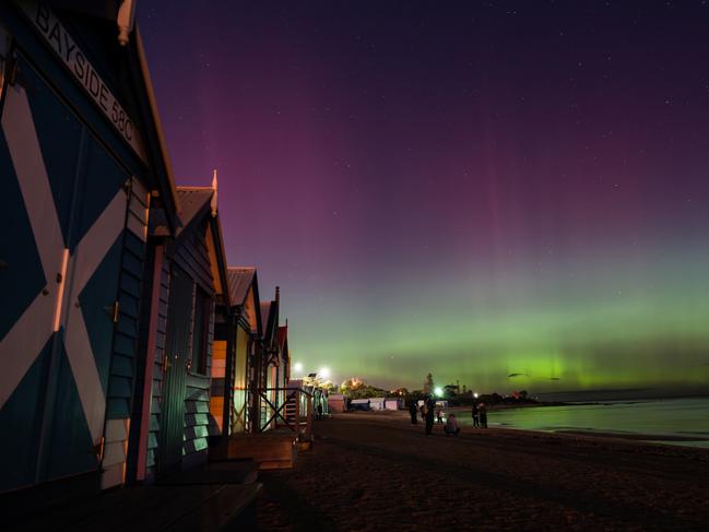 The Aurora Australis at Brighton Beach. Picture: Toby Royce