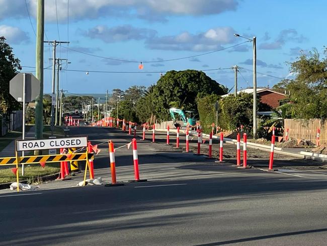 Queens Road works in Hervey Bay.