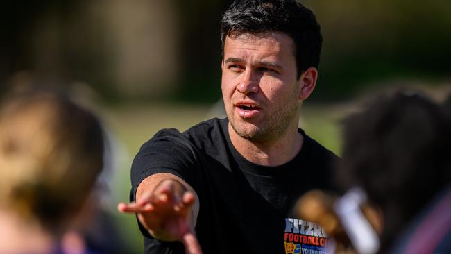 Fitzroy Premier Women's coach Nathan Jumeau. Picture: VAFA Media/Dennis Timm