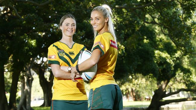 Allana Ferguson (right), seen here alongside Maddie Studdon, had plenty to say about the Wallabies’ dismal performance. Photo: John Appleyard