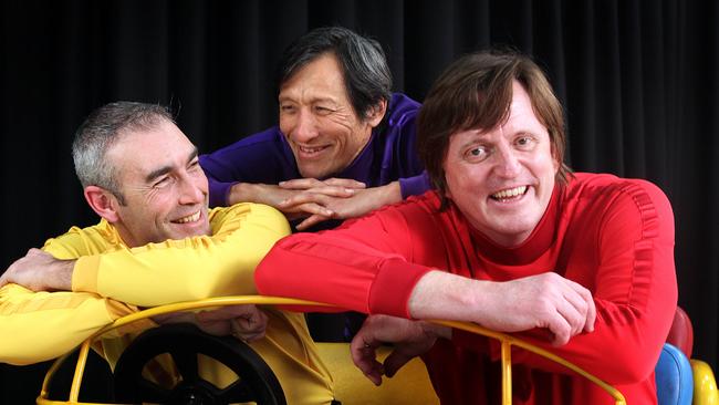 Retiring Wiggles Greg Page, Jeff Fatt and Murray Cook at their studios in Sydney.