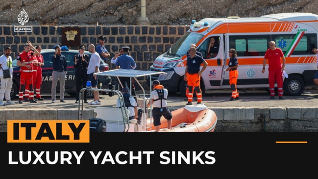 Luxury yacht sinks off Sicilian coast