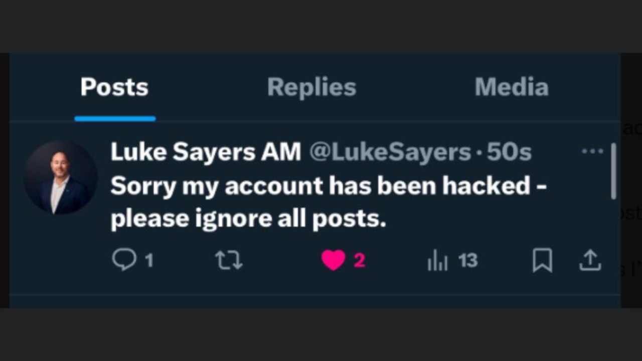 When a lewd image on his X account, Luke Sayers said his account was hacked and has since deleted his X account.