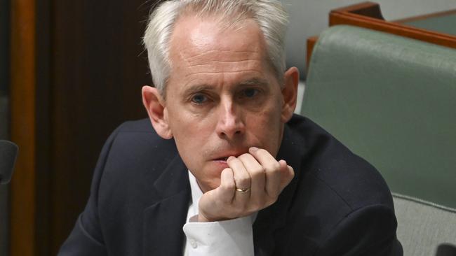 CANBERRA, Australia, NewsWire Photos. May 29, 2024: Andrew Giles, Minister for Immigration, Citizenship, Migrant Services and Multicultural Affairs during Question Time at Parliament House in Canberra. Picture: NewsWire / Martin Ollman