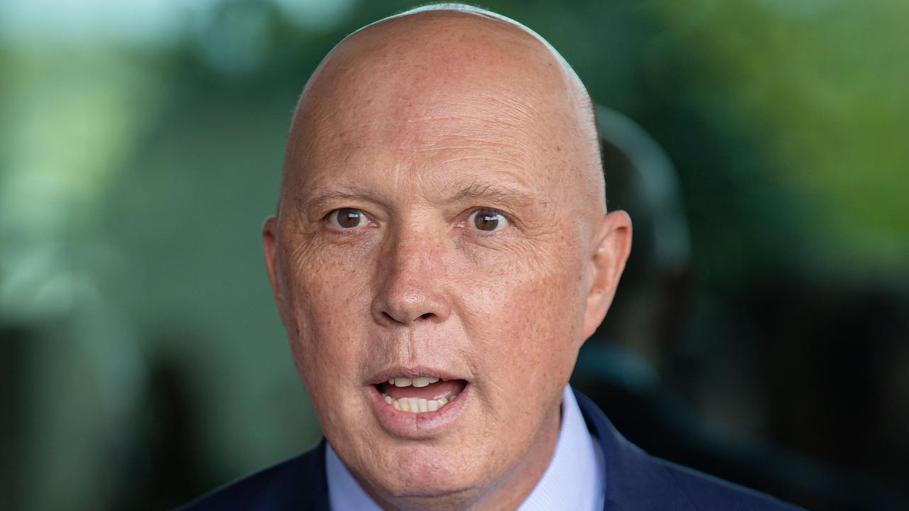 Defence Minister Peter Dutton has ramped up his rhetoric. Picture: Jason Edwards