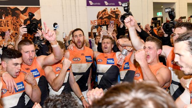 The Giants had a mighty season, reaching their first grand final. Picture: Getty