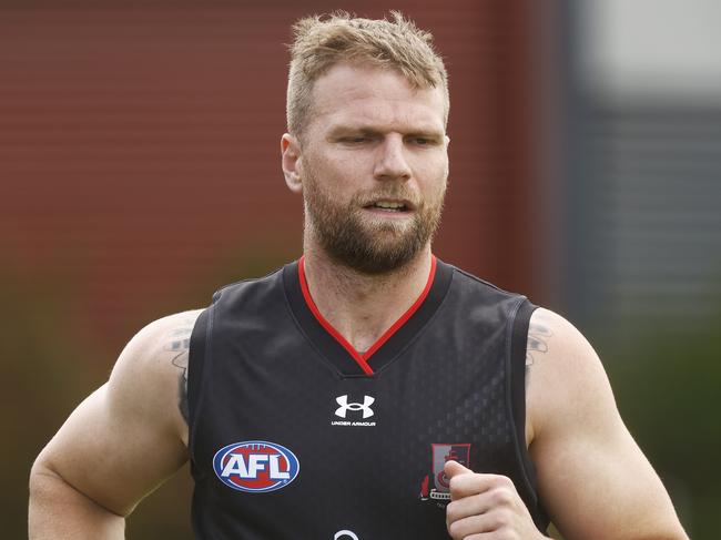 Jake Stringer runs laps at Tullamarine. Picture: Daniel Pockett/AFL Photos/via Getty Images