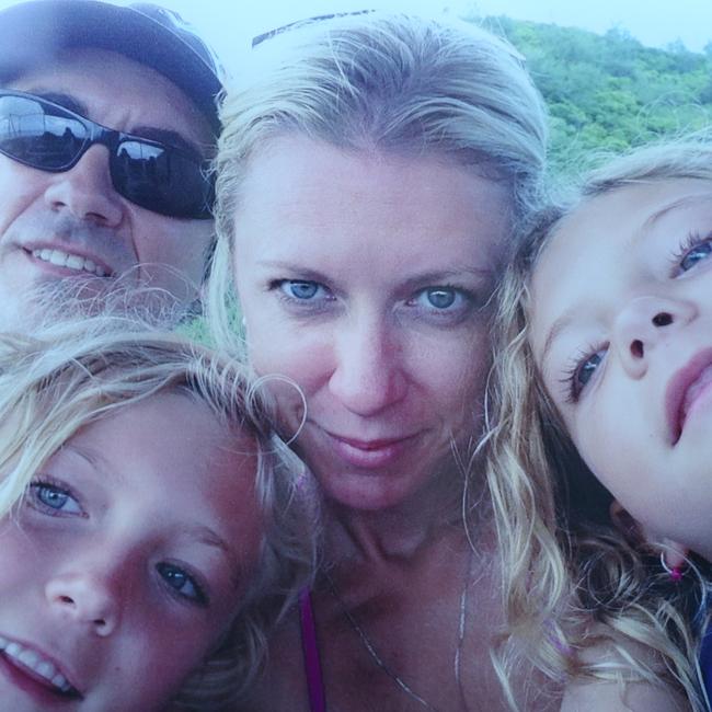 Michael Cuthbert and wife Sharon with daughters Shylah, Makayla, from around 2015, on the Sunshine Coast.