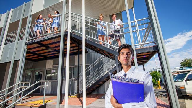 McKinnon Secondary College now has double-storey portables. Picture: Mark Stewart