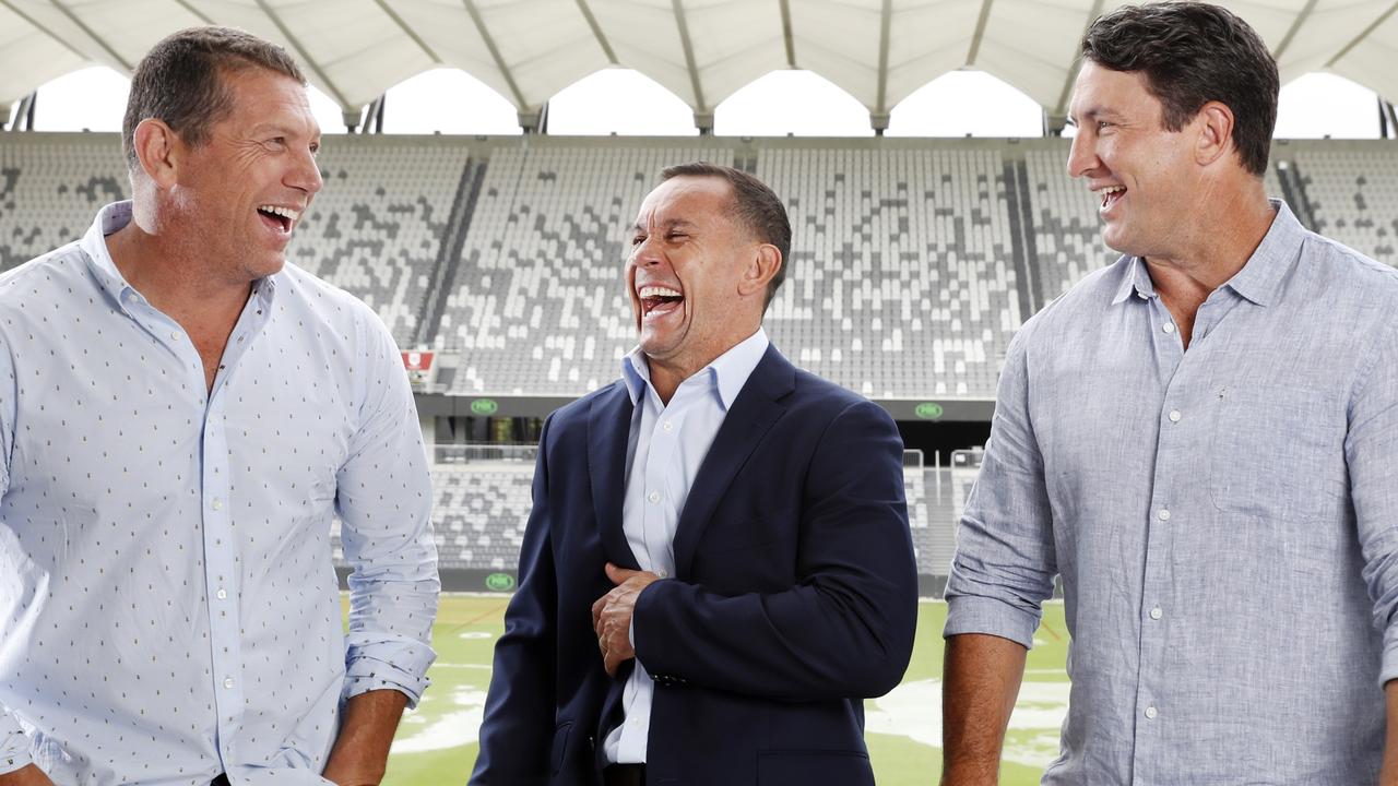 Matty Johns (middle) has been employed by Fox Sports for several years. Picture: Jonathan Ng