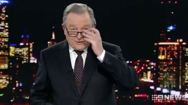 Peter Hitchener powers through technical glitches on Nine News last night