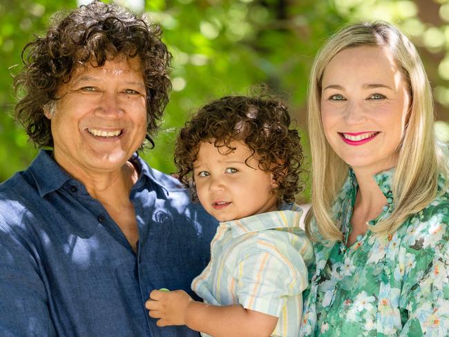 Angela Ceberano and Phil Ceberano with their sonJames-Henry Ceberano. The couple had to go through many rounds of IVF to have their boy. story about some of the things she wished she knew before IVF. Picture: Jason Edwards